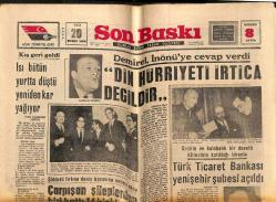 Efemera - Son Baskı Gazetesi 20 Şubat 1968 - Türk Ticaret Bankası Yenişehir Şubesi Açıldı - Bütçe Görüşmesinde Spor Bakanlığı İstendi GZ148733 - kitantik - kitaLog
