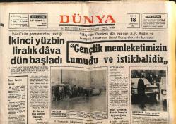 Dünya Gazetesi 18 Ekim 1972 - Bir Sovyet Füze Uzmanı İtalya'ya Sığındı - Nasır'dan Miras Kalan 300 Milyon Liraya Karısı Elini Süremiyor GZ149332