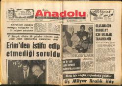 Bizim Anadolu Gazetesi 16 Nisan 1972 - Erim'den İstifa Edip Etmediği Soruldu - Üç Milyar Liralık İlaç Depolarda Çürütüldü GZ149832