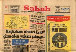Sabah Gazetesi 25 Nisan 1969 - Rus Casusu Hamit Şendur İçin Vur Emri Verildi - ODTÜ'de Temizlik Başladı GZ150121