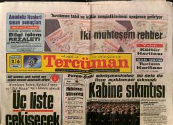 Tercüman Gazetesi 26 Haziran 1988 - Hollanda Finalde Rusya'yı Gullit Van Basten'le Vurdular - İnönü'den Karmakarışık GZ150203