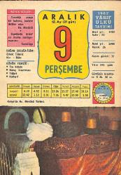 9 Aralık 1982 Takvim Yaprağı - Doğum Günü Hediyesi EFMN13615