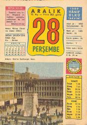 28 Aralık 1989 Takvim Yaprağı - Doğum Günü Hediyesi EFMN13643