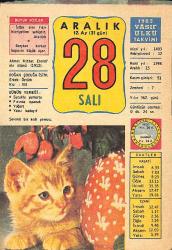 28 Aralık 1982 Takvim Yaprağı - Doğum Günü Hediyesi EFMN13647