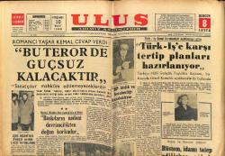 Ulus Gazetesi 10 Mart 1966 - Baykam'a İftira Eden Gazete Suçlu Görüldü - Aşık İhsani'nin İfadesi Alındı GZ150567