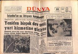 Dünya Gazetesi 28 Temmuz 1969 - Dünya'nın En Büyük Dizel Motor Fabrikalarından Biri Türkiye'de Kuruluyor - Ecevit Konuşurken Hadiseler Oldu GZ151062