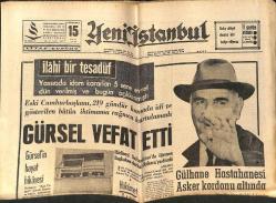 Yeni İstanbul Gazetesi 15 Eylül 1966 - Cemal Gürsel Vefat Etti - G. Kılıç: Metinle İhtilafım Yok GZ151111_Kopya(1)