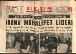 Ulus Gazetesi 23 Şubat 1965 - Müslüman Zenci Lider Malcolm-X Öldürüldü - İnönü Muhalefet Lideri GZ151573