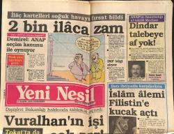 Yeni Nesil Gazetesi 17 Kasım 1988 - UND Başkanı Ulusoy : 1989 Yılı Nakliyeci İçin Ölüm Yılı Olacak - 2 Bin İlaca Zam GZ152022