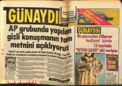 Günaydın Gazetesi 27 Ekim 1977 - Yılmaz Güney'in Cezaevindeki İlk Fotoğrafı - Yılmaz Güney İçerde, Asıl Cezayı Fatoş Çekiyor GZ152103