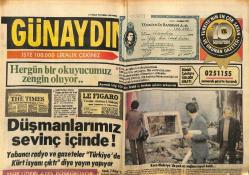 Günaydın Gazetesi 21 Nisan 1978 - Malatya Olaylarında Binlerce Liralık Mal Yağma Edildi - Türkeş, Ecevit Ve Özaydınlı'yı İspata Çağırdı GZ152110
