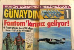 Günaydın Gazetesi 31 Mayıs 1974 - Seyyal Taner Rol İcabı Helikopterden Denize Atladı - Fantom'larımız Geliyor GZ152152
