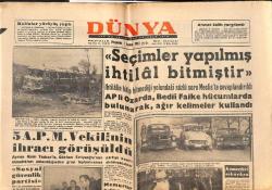 Dünya Gazetesi 7 Aralık 1961 - CHP'li Gençler Grubu Gizli Toplantılar Yapıyor - 5 A.P.M. Vekilinin İhracı Görüşüldü GZ152465