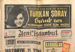 Yeni İstanbul Gazetesi 20 Eylül 1968 - Hoş Geldin Fenerbahçe - Gönül Yazar'ın Lübnanlı Nişanlısı Sınır Dışı - Türkan Şoray'ın Buruk Acı Romanı GZ152652