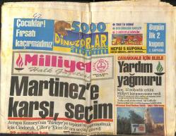 Milliyet Halk Gazetesi 2 Ağustos 1994 - Tanju: Dünyam Karardı - Kartal İnönü'ye Kondu GZ153147