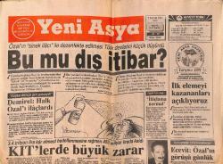 Yeni Asya Gazetesi 7 Mayıs 1991 - İnönü'den Sert Çıkış: Ecevit Başka Partilere Karışamaz - İstanbul Havadan İlaçlandı GZ153314