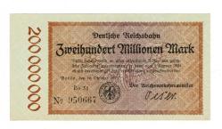 Almanya 200 Milyon Mark 1923 ÇA - YKP7980