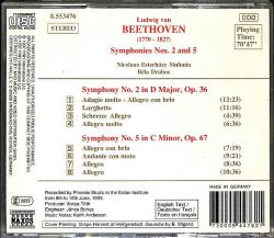 Beethoven Symphonies Nos. 2 and 5 CD (İkinci El) CD3670