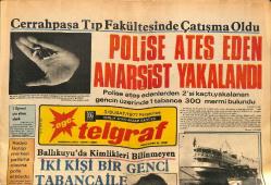 Ege Telgraf Gazetesi 3 Şubat 1977 - Cerrahpaşa Tıp Fakültesinde Çatışma Oldu - Dickinson Türkiye'ye Davet Edildi GZ153661