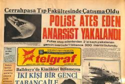 Ege Telgraf Gazetesi 3 Şubat 1977 - Cerrahpaşa Tıp Fakültesinde Çatışma Oldu - Dickinson Türkiye'ye Davet Edildi GZ153668