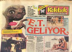 Hürriyet Gazetesi Kelebek Eki 5 Ekim 1983 - E.T. Geliyor - Brooke Shields 3 Filmle Geliyor GZ154039