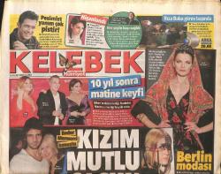 Hürriyet Gazetesi Kelebek Eki 18 Ocak 2013 - Ender Mermerci: Kızım Mutlu Olsun Yeter - Hande Ataizi: Vallahi Sahte GZ155083