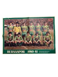 Hayat Dergisi Mersin İdmanyurdu-Bursaspor 1980-81 Sezonu Oyuncu Kadrosu Poster KRT23251