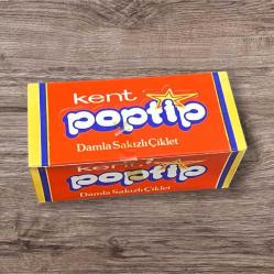 Poptip Damla Sakızlı Çiklet Sakız KENT Açılmamış Paket 1988 #SKZ160