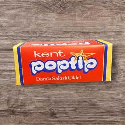 Poptip Damla Sakızlı Çiklet Sakız KENT Açılmamış Paket 1988 #SKZ160