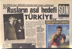 Son Aktüalite Gazetesi 24 Ekim 1968 - Rusların Asıl Hedefi Türkiye - Apollo 7'nin İnişi Sırasında 3 Astronotun Bilekleri Sıyrıldı GZ156487