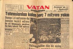 Vatan Gazetesi 14 Haziran 1968 - Gürsel'in Ethem Menderes'e Yazdığı Mektup Açıklandı - Farah Diba'nın Annesi GZ156627