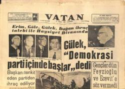 Vatan Gazetesi 8 Aralık 1962 - Gülek, Demokrasi Parti İçinde Başlar Dedi - Galatasaray Milan'la 16 Ve 23 Ocak'ta Oynamak İstiyor GZ156635