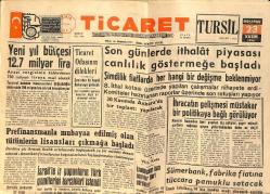 Ticaret Gazetesi 23 Kasım 1961 - Sümerbank, Fabrika Fiyatına Tüccara Pamuklu Satacak - Yeni Yıl Bütçesi 12.7 Milyar Lira GZ156637