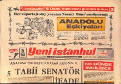 Yeni İstanbul Gazetesi 31 Aralık 1968 - Murat Soydan Da Şeyh Ahmet Oldu - Sophia-Carlo Gerçek Saadeti Buldu GZ156836