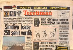 Tercüman Gazetesi 18 Ağustos 1974 - Kıbrıs'ta Son Durum Murat Çulcu Bildiriyor - Girne Limanı 80 Milyon Liraya Çıkar GZ156854