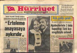 Hürriyet Gazetesi 23 Aralık 1971 - Türkiye'de En Çok Sevilen Artistler Belli Oldu: Elizabeth Taylor Ve Anthony Quinn GZ156955