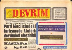 Devrim Gazetesi 16 Aralık 1969 - Nato Üyeleri Türkiye'de Baskı Yapıyor - Halk Partisindeki Kavganın Bütün Ayrıntılarıyla İçyüzü GZ157170