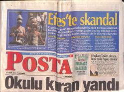 Posta Gazetesi 7 Eylül 2000 - Efes'te Skandal - İbo'dan Gazeteciye Tekme Tokat Dayak - Şarkıcı Sibel Can ABD Vatandaşı Oluyor GZ157189