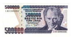 7. Emisyon 4. Tertip 500.000 Türk Lirası Seri L83 ÇİL - TCK9826