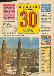30 Aralık 1983 Takvim Yaprağı - Doğum Günü Hediyesi EFMN13692