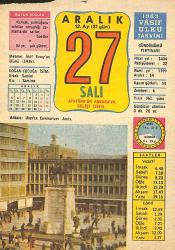 27 Aralık 1983 Takvim Yaprağı - Doğum Günü Hediyesi EFMN13695