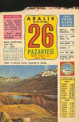 26 Aralık 1983 Takvim Yaprağı - Doğum Günü Hediyesi EFMN13696