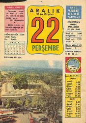 22 Aralık 1983 Takvim Yaprağı - Doğum Günü Hediyesi EFMN13700