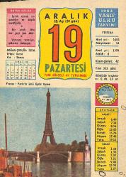 19 Aralık 1983 Takvim Yaprağı - Doğum Günü Hediyesi EFMN13703