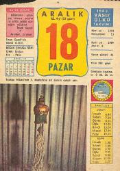 18 Aralık 1983 Takvim Yaprağı - Doğum Günü Hediyesi EFMN13704