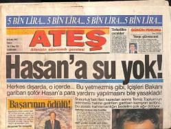 Ateş Gazetesi 6 Aralık 1996 - Sultan'ı Büyüleyen Zümrüt - Emrah'a Kız Aranıyor - Fenerbahçe'den Şampiyonlar Ligine 600 Milyarlık Veda GZ2429