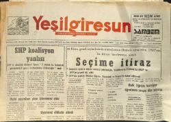 Yeşilgiresun Gazetesi 24 Ekim 1991 - Giresun Cezaevi Müdürü Burhaniye'ye Atandı - Fisko'nun Borcu 202 Milyar GZ2618