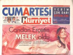 Hürriyet Cumartesi Gazetesi 26 Haziran 2004 - Candan Erçetin Melek Oldu - Boğaz Köprüsüne Ay Yıldız GZ2921