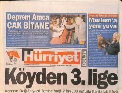 Hürriyet Bölge Gazetesi 4 Haziran 2000 - Rize Zafer Sarhoşu - Karabulak Köyü Futbol Takımı Bir İlke İmza Attı GZ3216