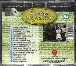 Türk Müziği Meyhane Klasikleri 6 - Kumkapı Meyhaneleri - Sevilen Meyhane Şarkıları CD (İkinci El) CD3838